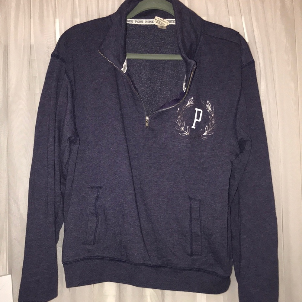 VS pink quarter zip